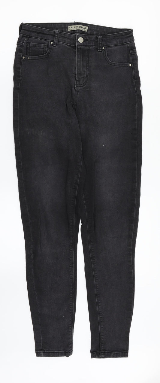 Denim & Co. Womens Black  Denim Straight Jeans Size 10 L30 in