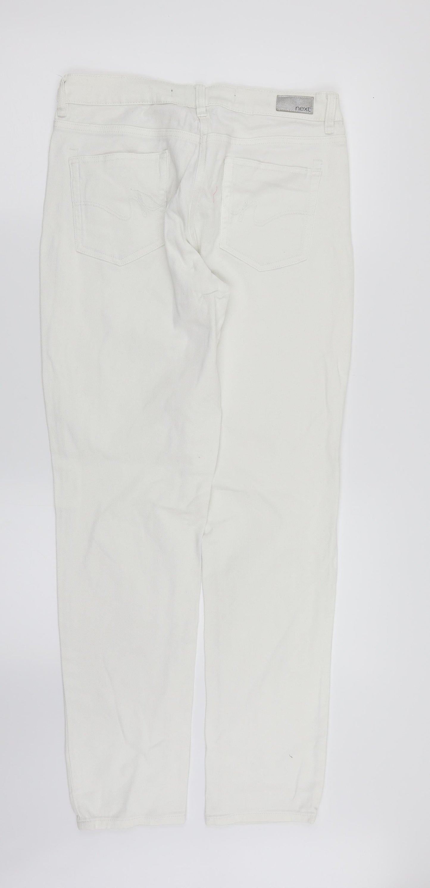 NEXT Womens White  Denim Straight Jeans Size 10 L30 in