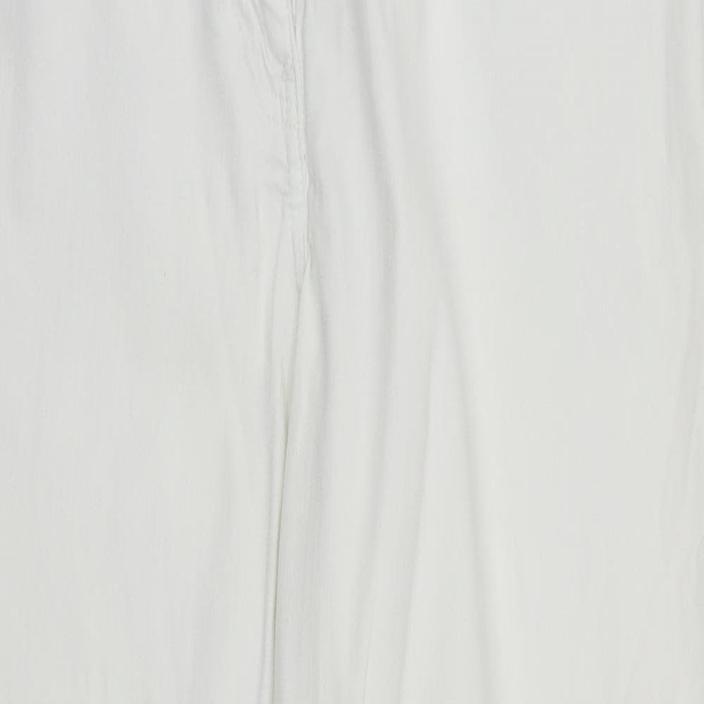 Womens UK Size 18 Papaya Regular Fit Straight White Jeans