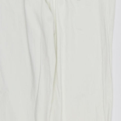 Womens UK Size 18 Papaya Regular Fit Straight White Jeans