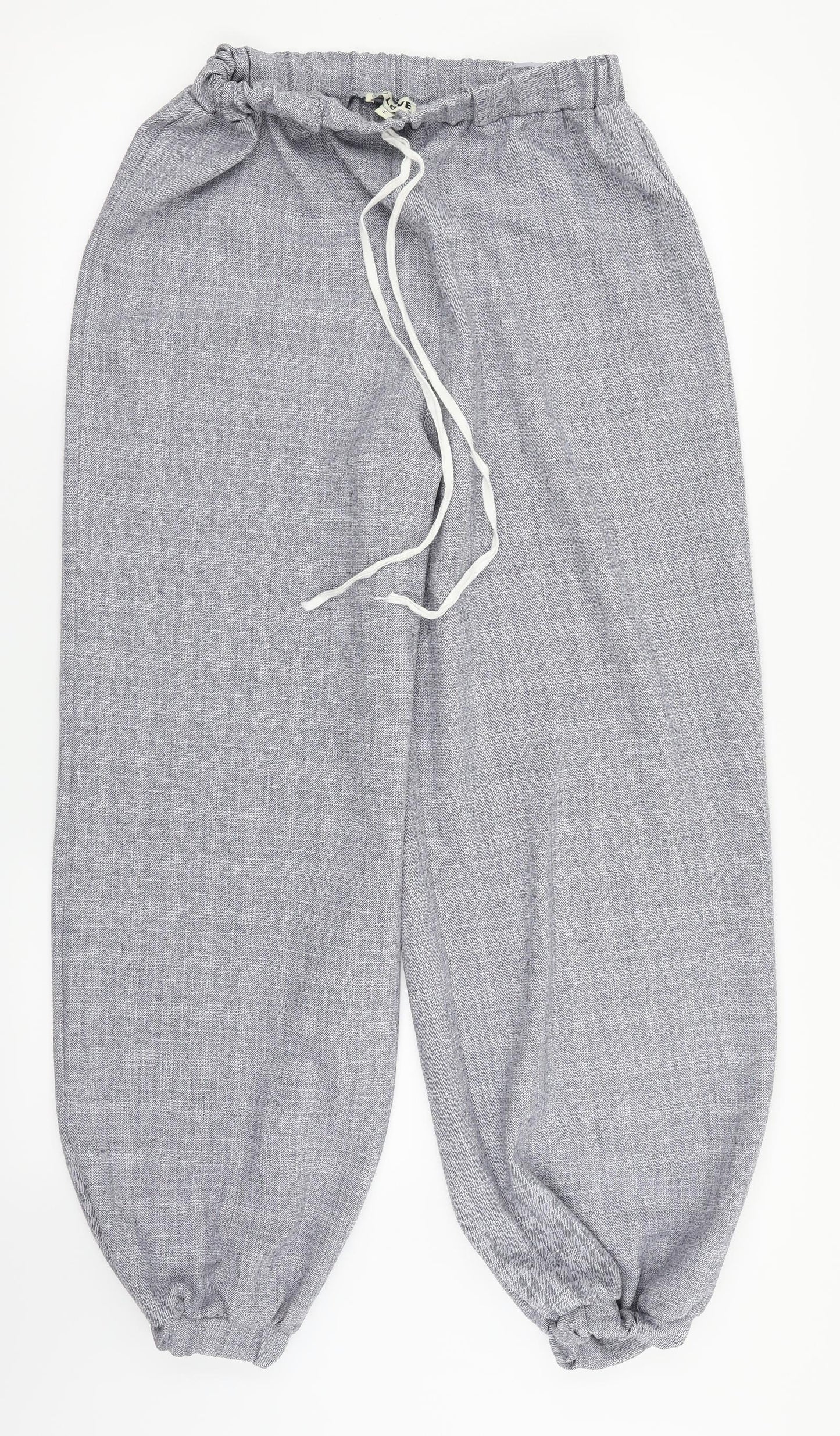 Womens UK Size S Love Regular Fit Jogger Blue Trousers