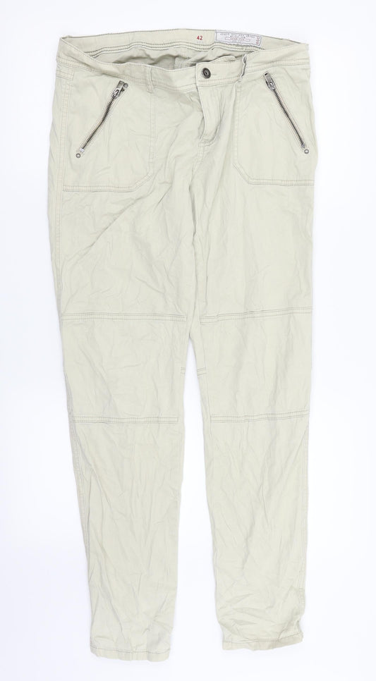 EDC Womens Beige   Cargo Trousers Size 14 L31 in
