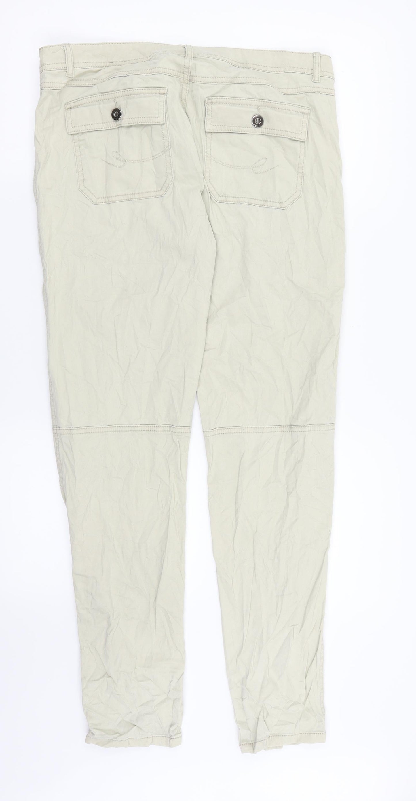 EDC Womens Beige   Cargo Trousers Size 14 L31 in