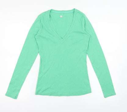 Womens UK Size S Gap Green Basic T-Shirt
