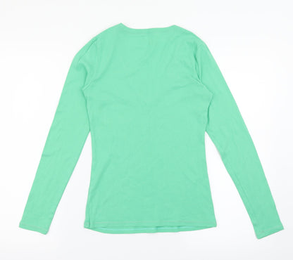 Womens UK Size S Gap Green Basic T-Shirt