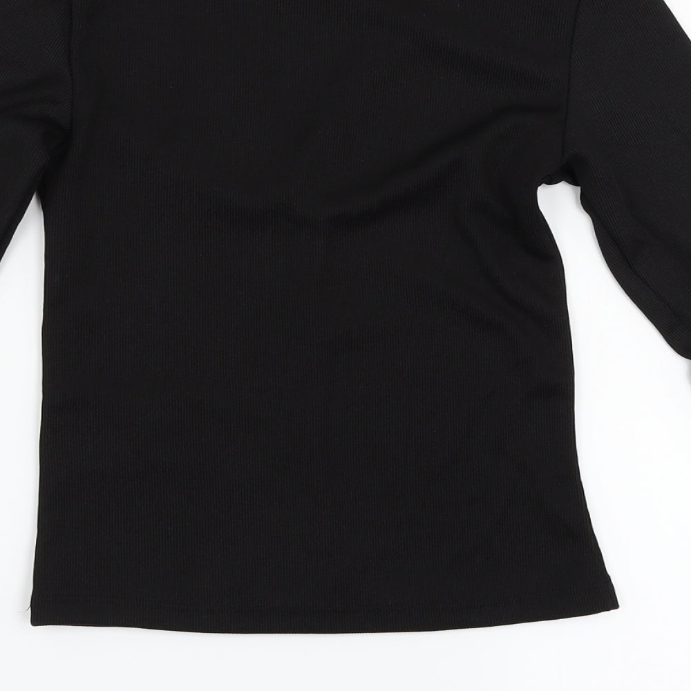 Womens UK Size XS H&M Black Basic T-Shirt