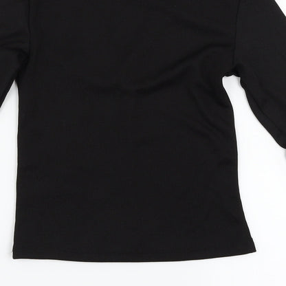 Womens UK Size XS H&M Black Basic T-Shirt
