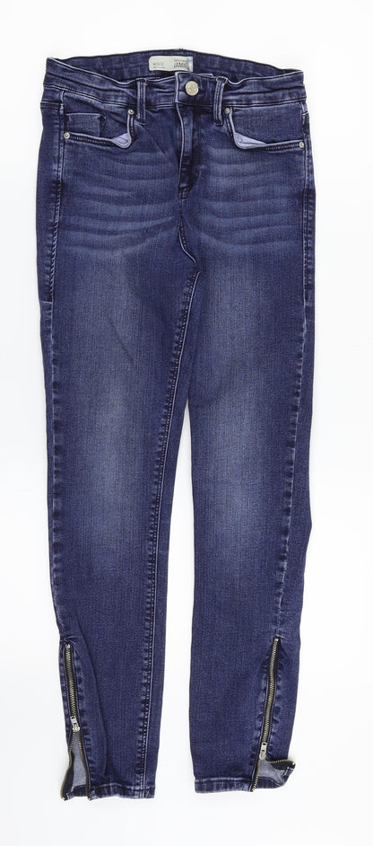 Topshop Womens Blue  Denim Skinny Jeans Size 26 in L30 in