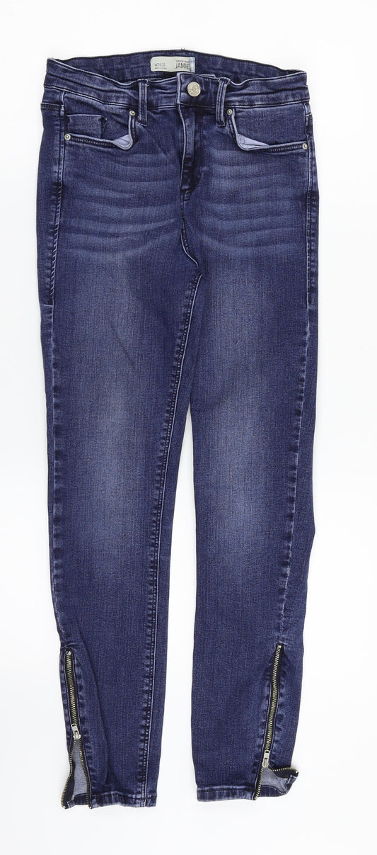 Topshop Womens Blue  Denim Skinny Jeans Size 26 in L30 in