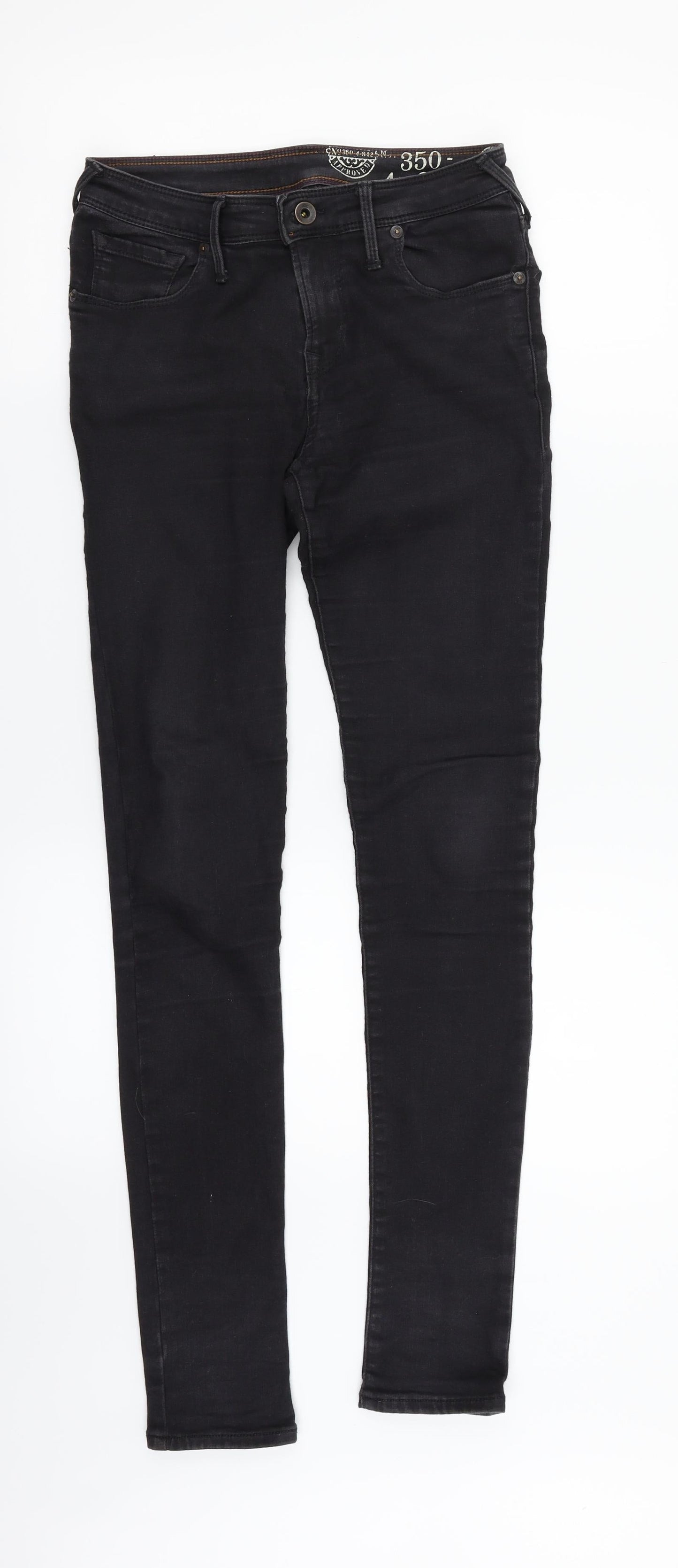 Womens UK Size 28 in Preworn Regular Fit Skinny Black Jeans