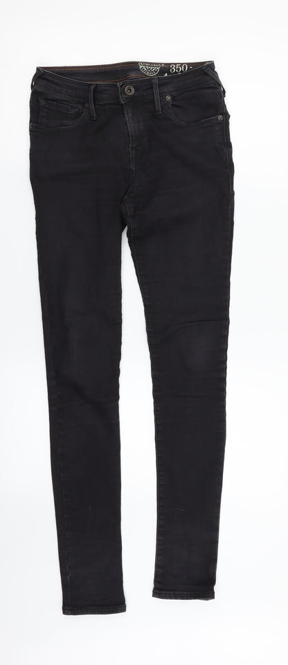 Womens UK Size 28 in Preworn Regular Fit Skinny Black Jeans