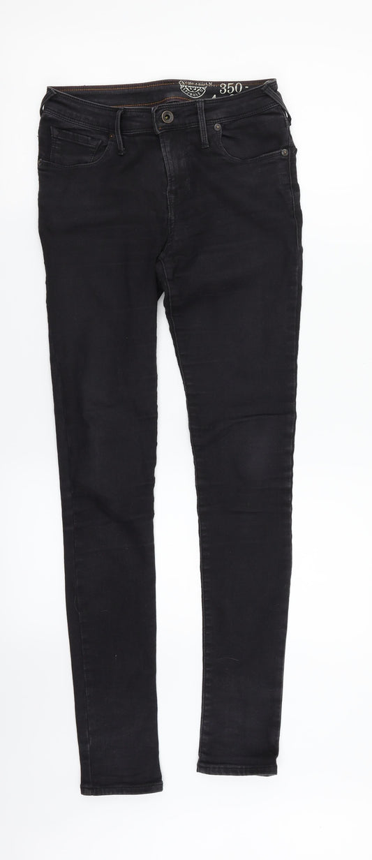 Womens UK Size 28 in Preworn Regular Fit Skinny Black Jeans