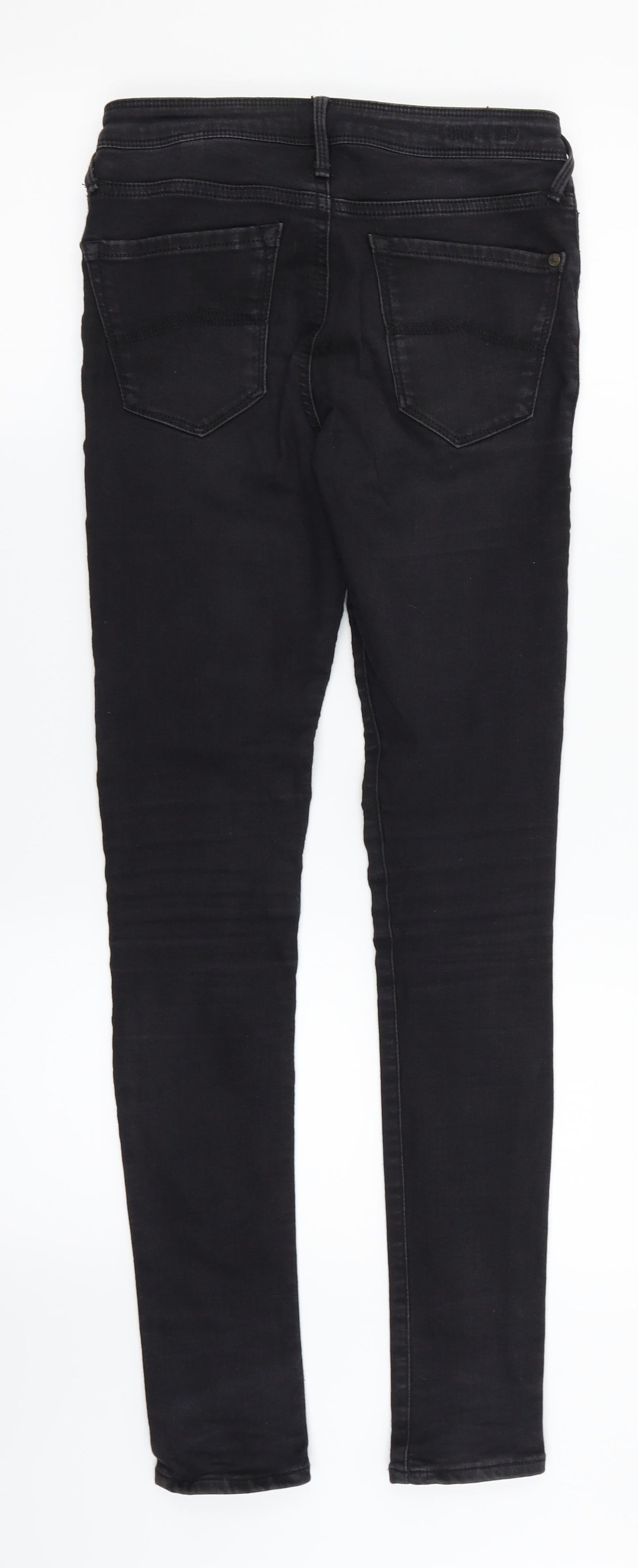 Womens UK Size 28 in Preworn Regular Fit Skinny Black Jeans