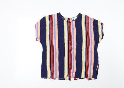 Womens UK Size 12 Warehouse Blue Basic Blouse