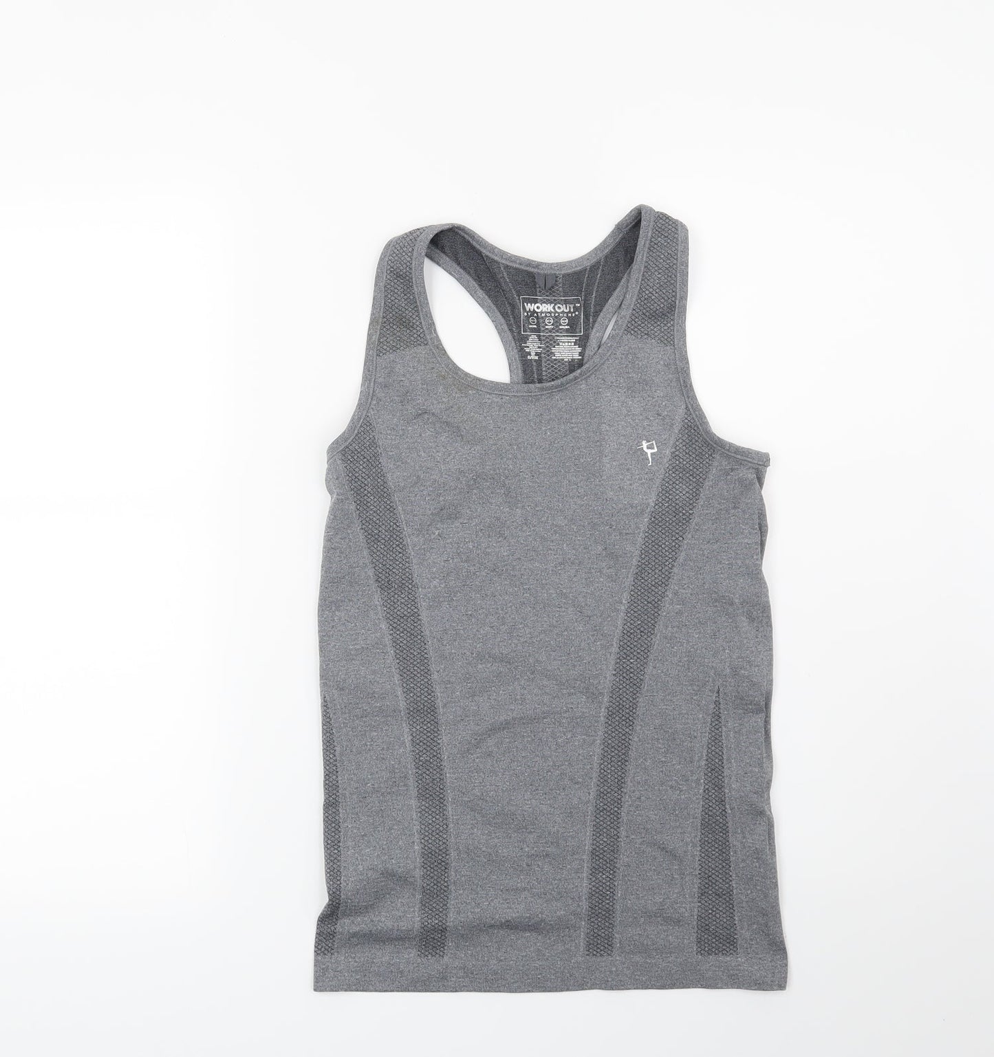 Womens UK Size 10 Workout Grey Basic T-Shirt