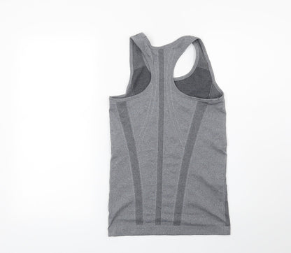 Womens UK Size 10 Workout Grey Basic T-Shirt