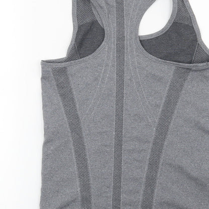 Womens UK Size 10 Workout Grey Basic T-Shirt