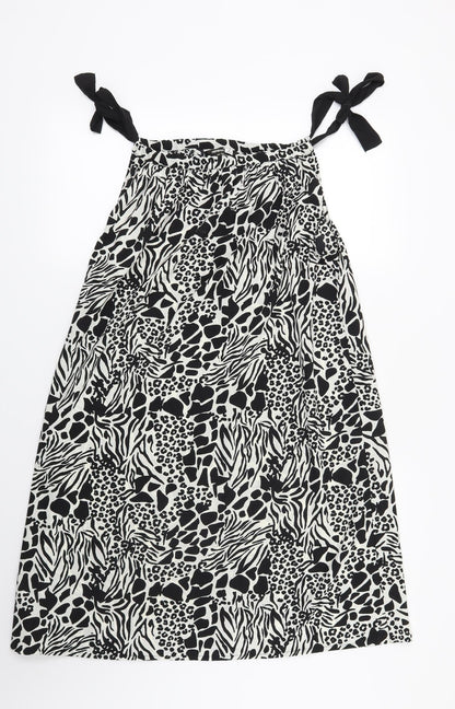 PEP & CO Womens White Animal Print  Trapeze & Swing  Size 12