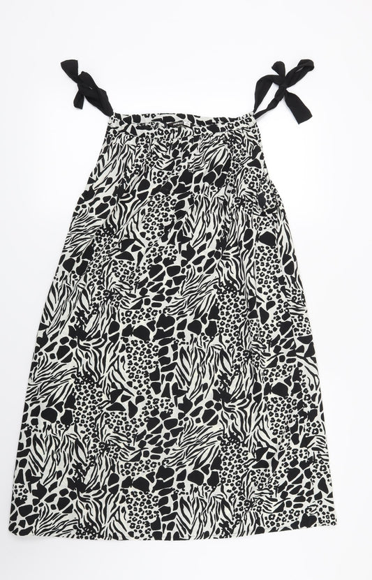 PEP & CO Womens White Animal Print  Trapeze & Swing  Size 12