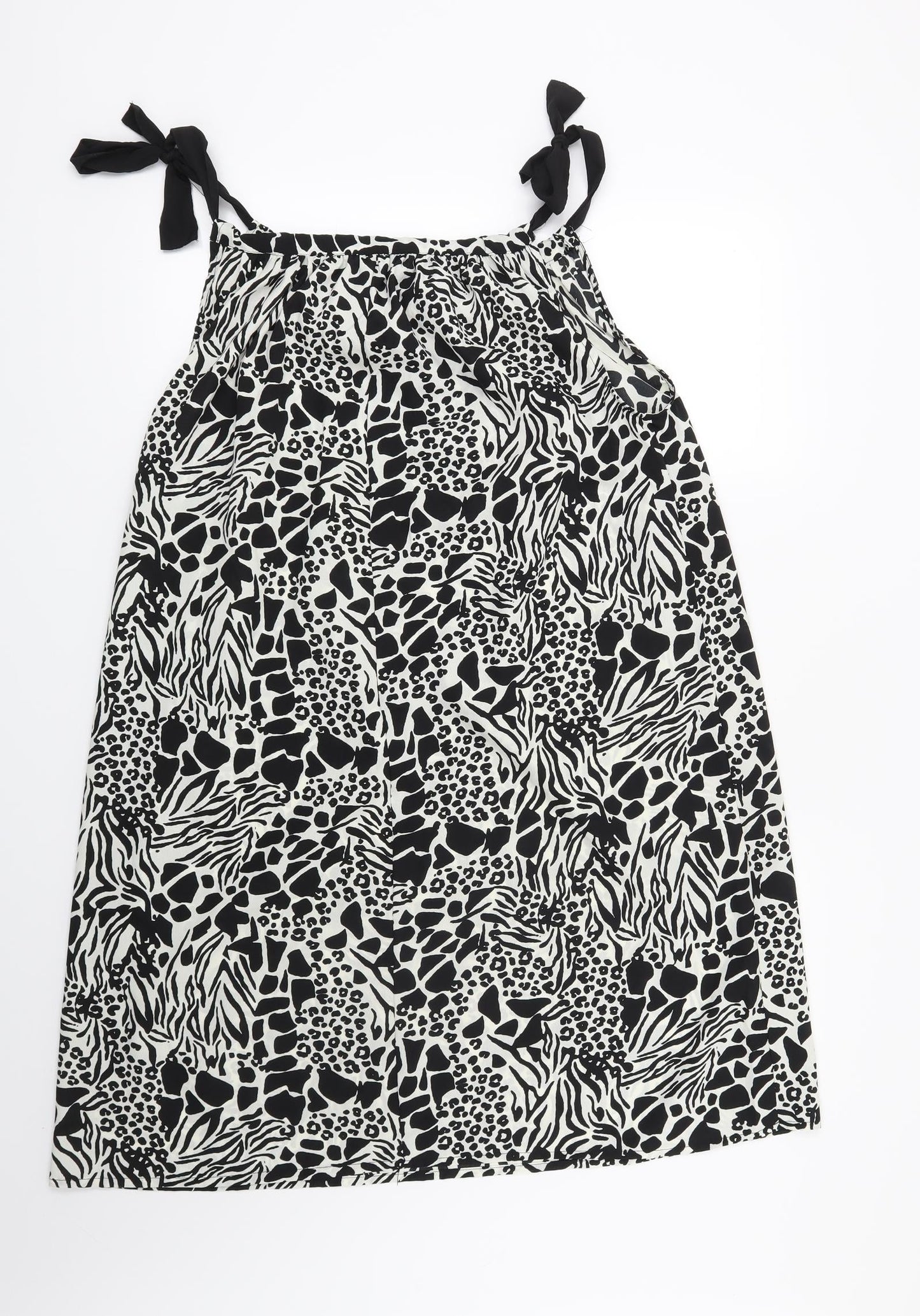 PEP & CO Womens White Animal Print  Trapeze & Swing  Size 12