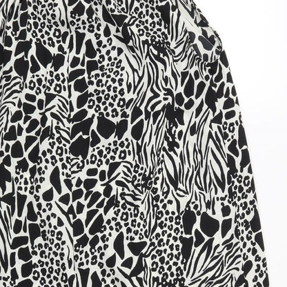 PEP & CO Womens White Animal Print  Trapeze & Swing  Size 12