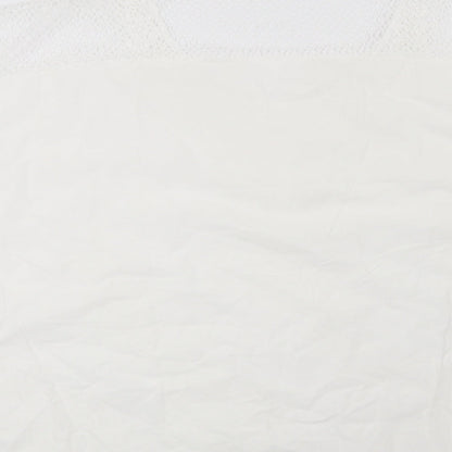 Womens UK Size 2XL Preworn White Basic Blouse