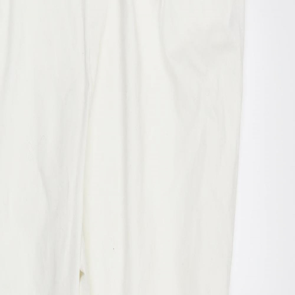 Womens UK Size 20 Preworn Regular Fit Straight White Jeans