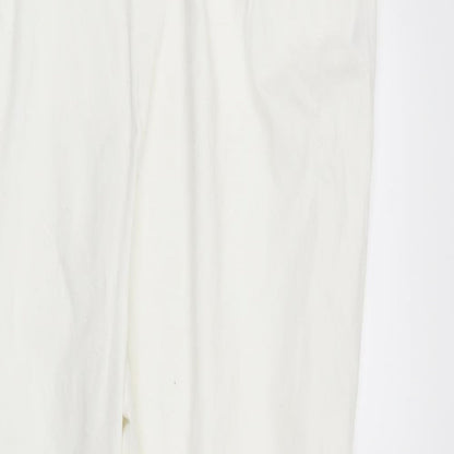 Womens UK Size 20 Preworn Regular Fit Straight White Jeans