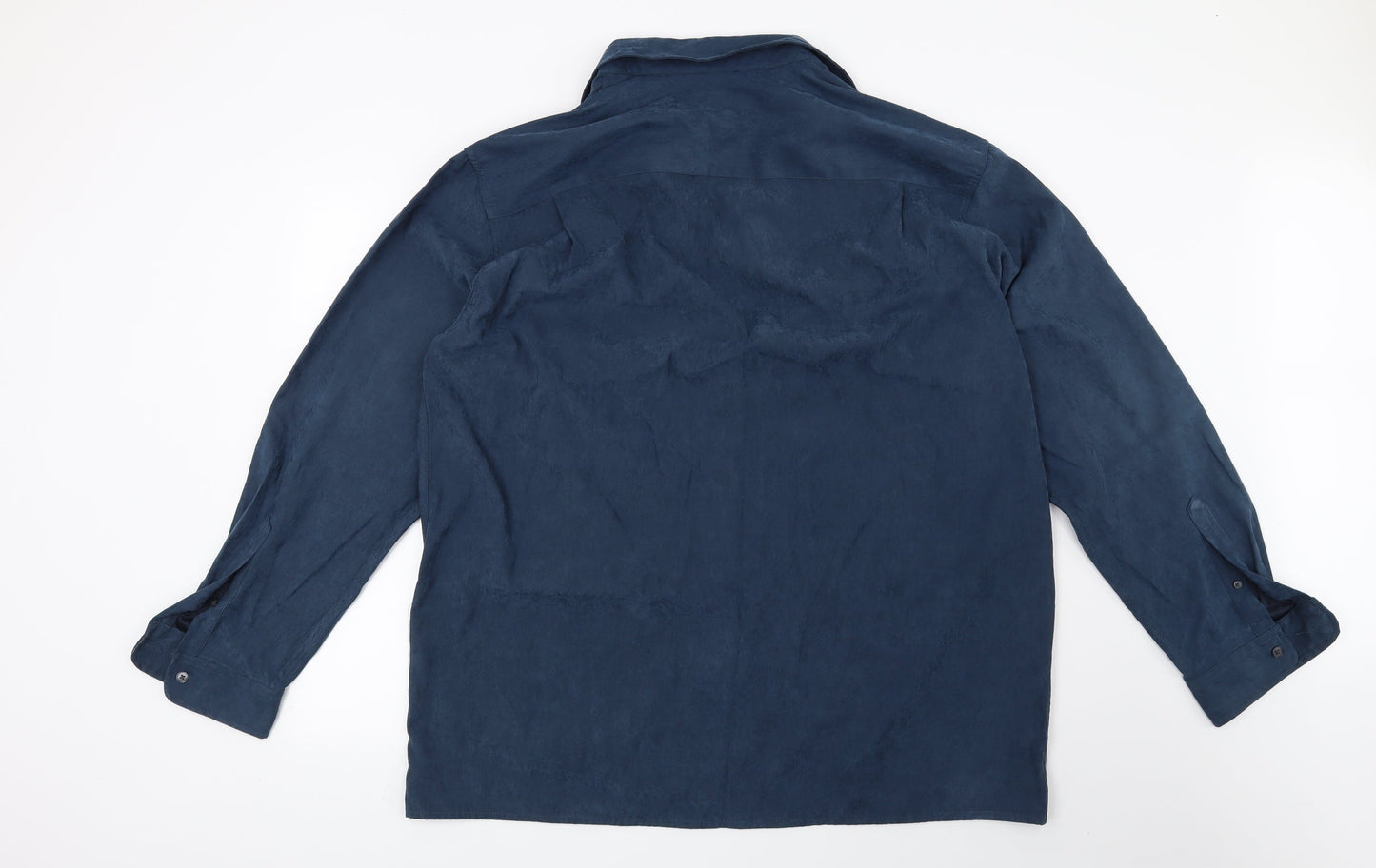 Mens UK Size 2XL Brandini Blue  Button-Up Long Sleeve Casual Shirt