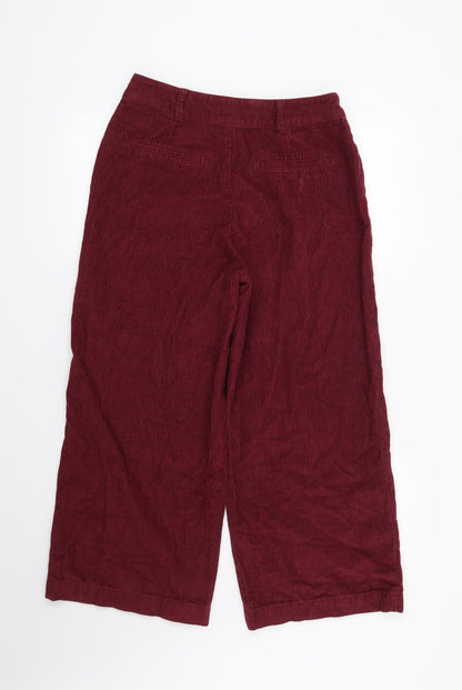 F&F Womens Red Striped  Straight Jeans Size 8 L24 in