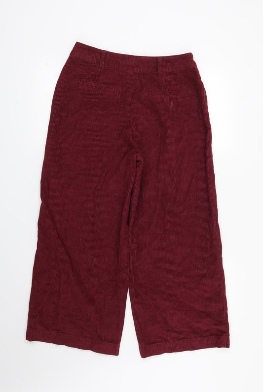 F&F Womens Red Striped  Straight Jeans Size 8 L24 in