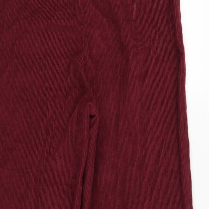 F&F Womens Red Striped  Straight Jeans Size 8 L24 in