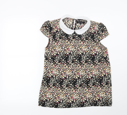 Womens UK Size 8 New Look Black Basic Blouse