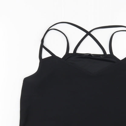 Womens UK Size 6 New Look Black Basic Blouse
