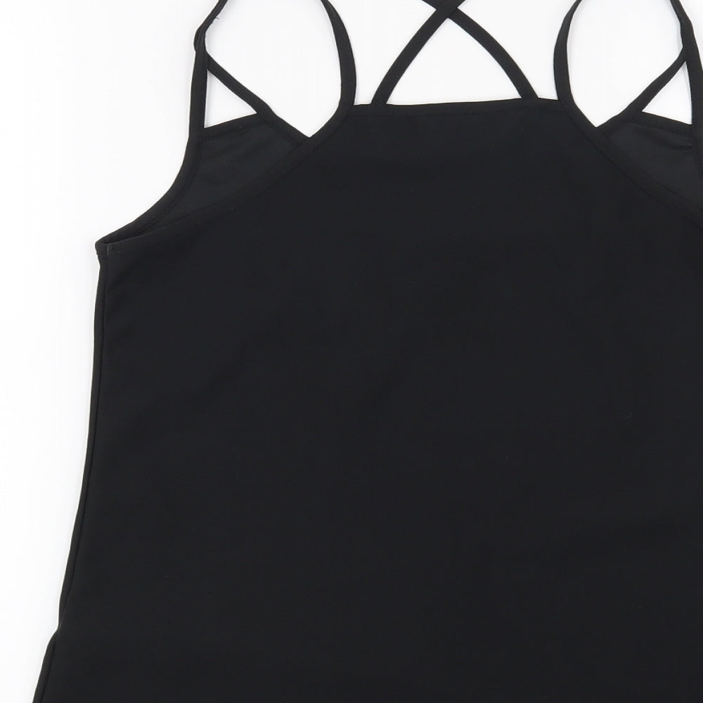Womens UK Size 6 New Look Black Basic Blouse