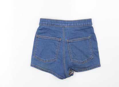 Topshop Womens Blue   Cut-Off Shorts Size 6