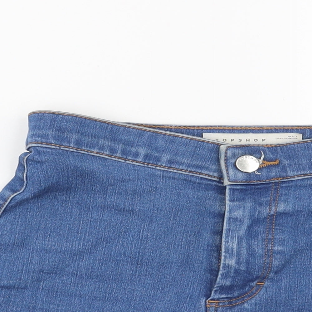 Topshop Womens Blue   Cut-Off Shorts Size 6