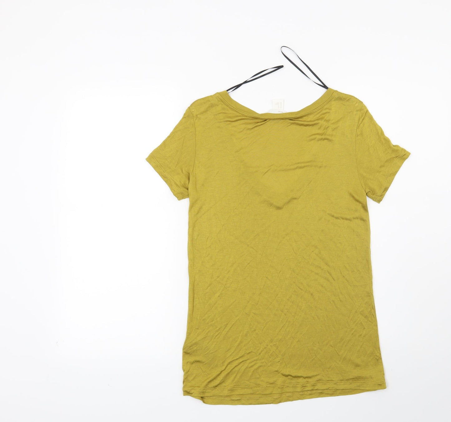 Womens UK Size XS H&M Yellow Basic T-Shirt