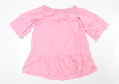 Womens UK Size 2XL Preworn Pink Basic Blouse