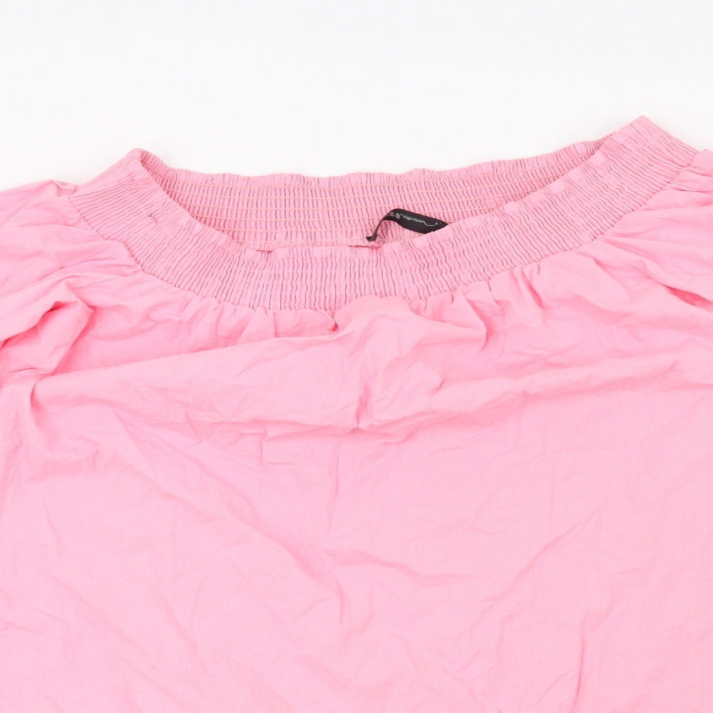 Womens UK Size 2XL Preworn Pink Basic Blouse
