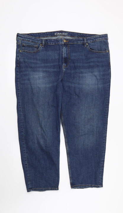 Womens UK Size 44 in Preworn Regular Fit Straight Blue Jeans
