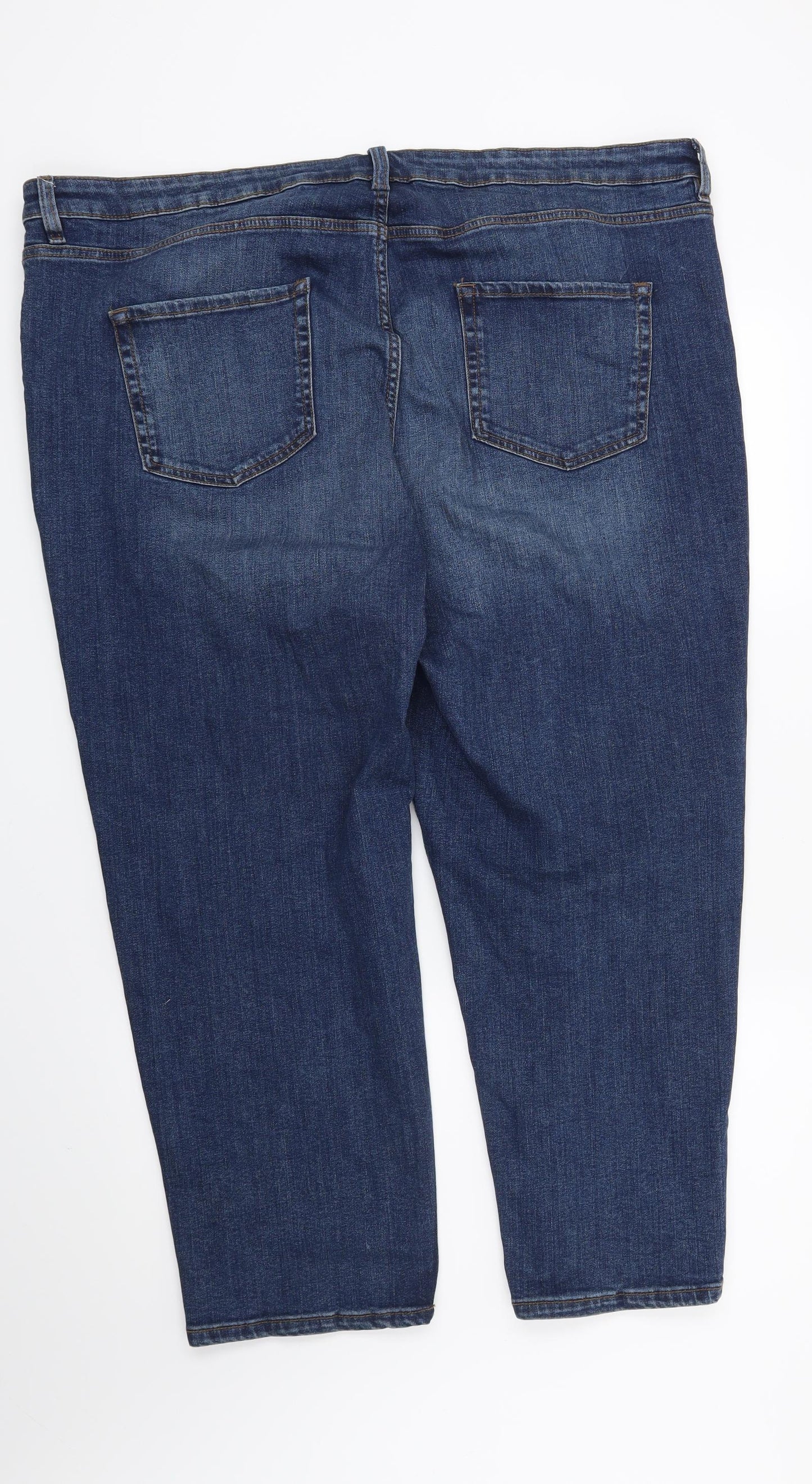 Womens UK Size 44 in Preworn Regular Fit Straight Blue Jeans