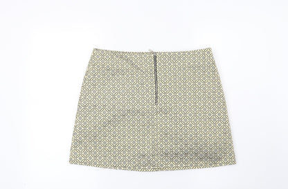 Atmosphere Womens Gold Geometric  Maxi Skirt Size 14