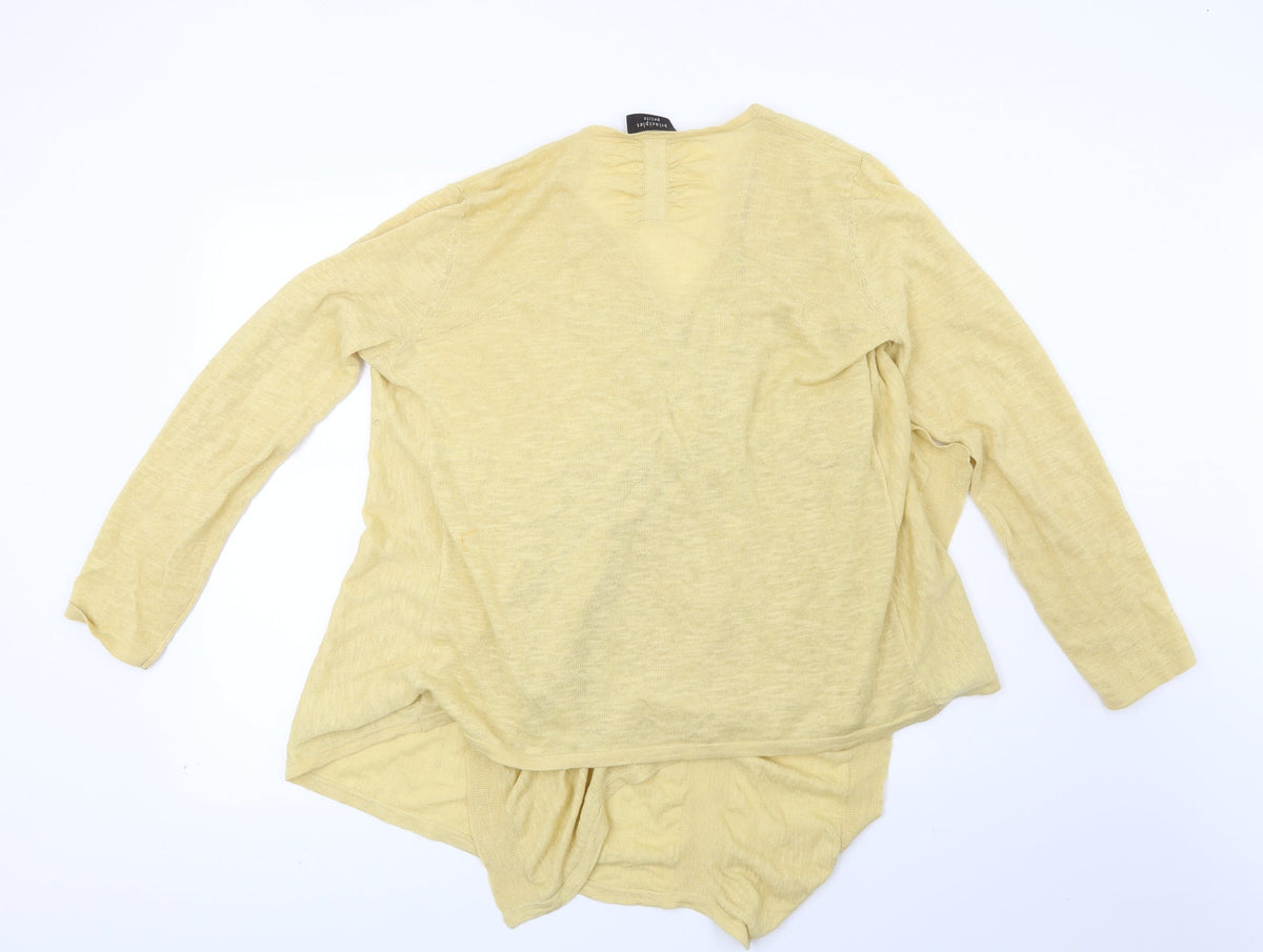Principles Womens Yellow   Cardigan Jumper Size L