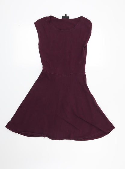 Topshop Womens Red   Fit & Flare  Size 8