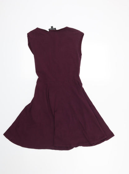 Topshop Womens Red   Fit & Flare  Size 8