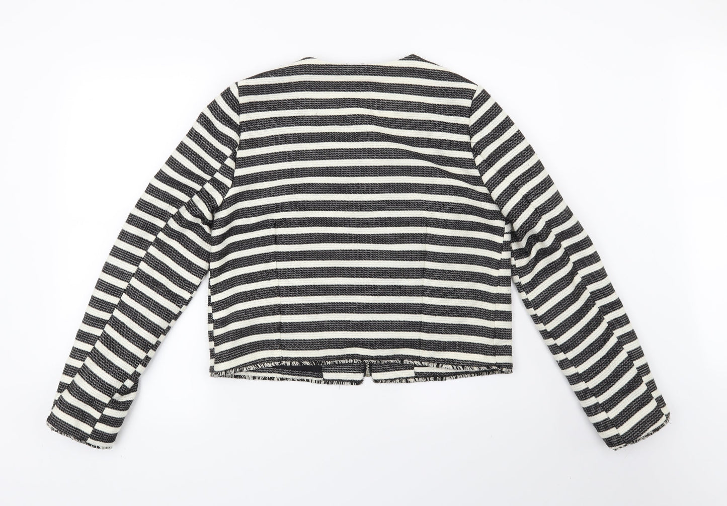 Miss Selfridge Womens White Striped  Jacket Blazer Size 12