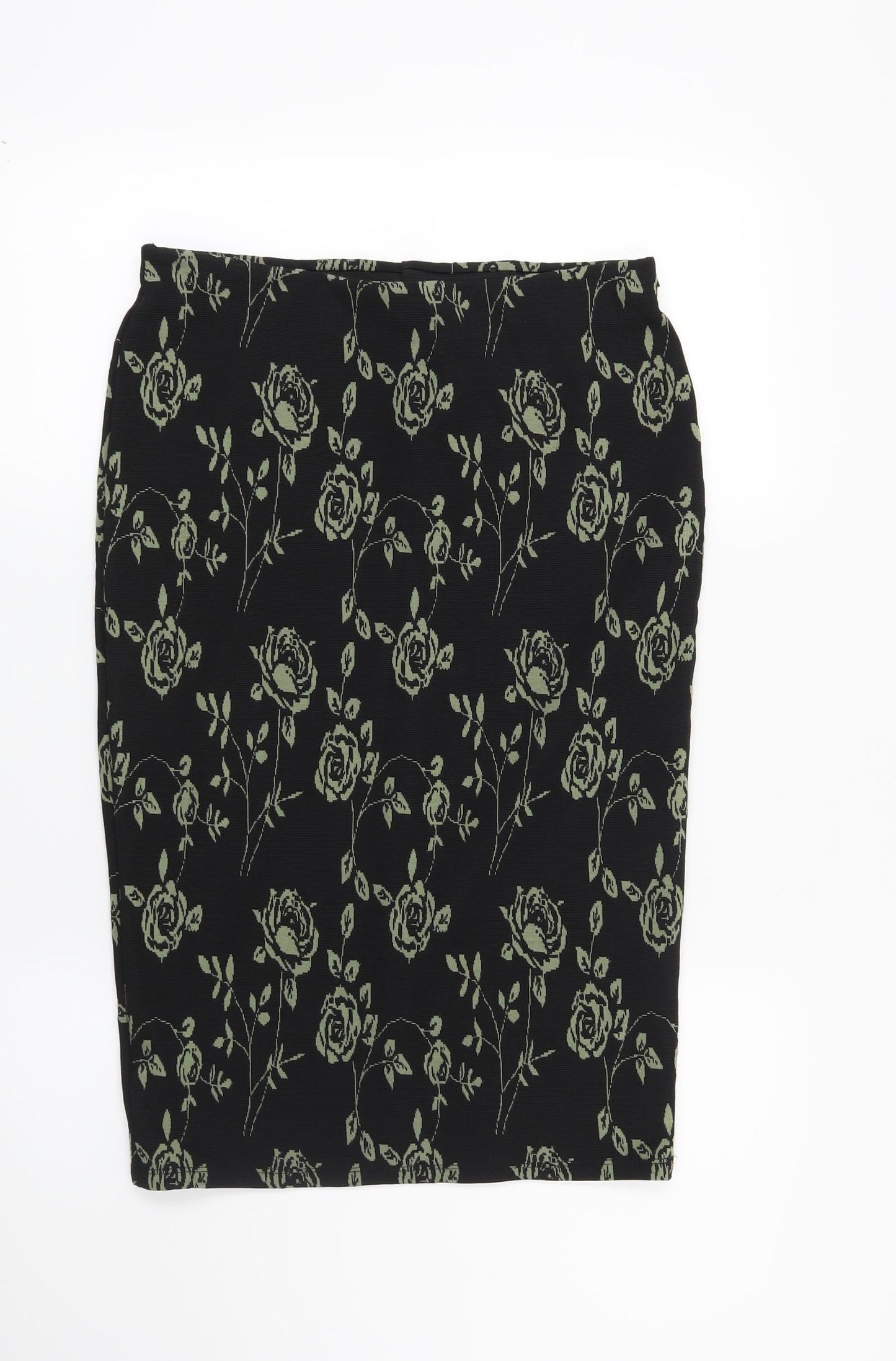 Atmosphere Womens Black Floral  Straight & Pencil Skirt Size 12