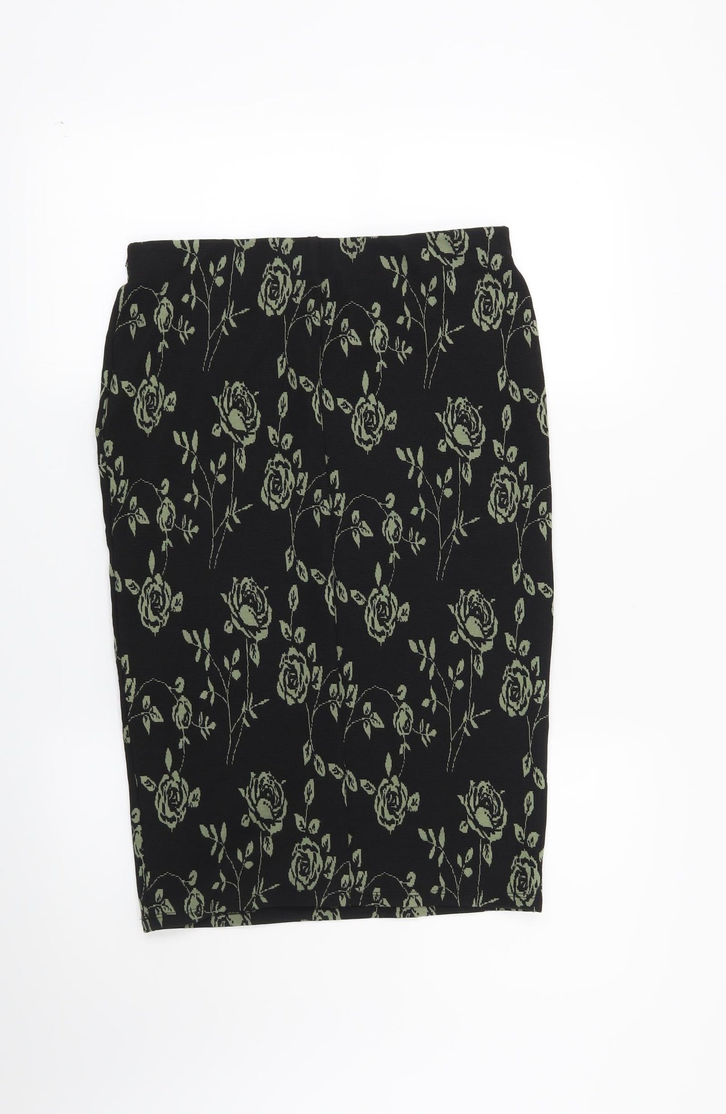 Atmosphere Womens Black Floral  Straight & Pencil Skirt Size 12