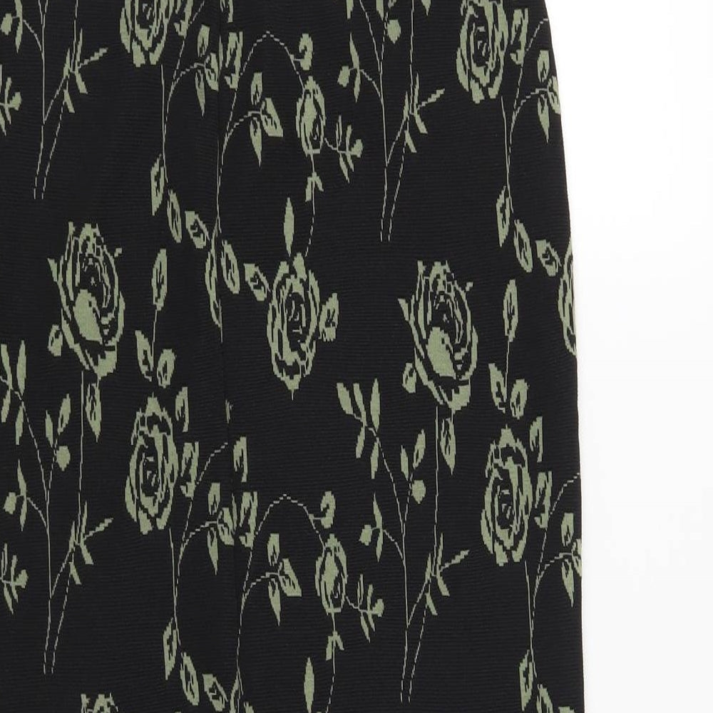 Atmosphere Womens Black Floral  Straight & Pencil Skirt Size 12